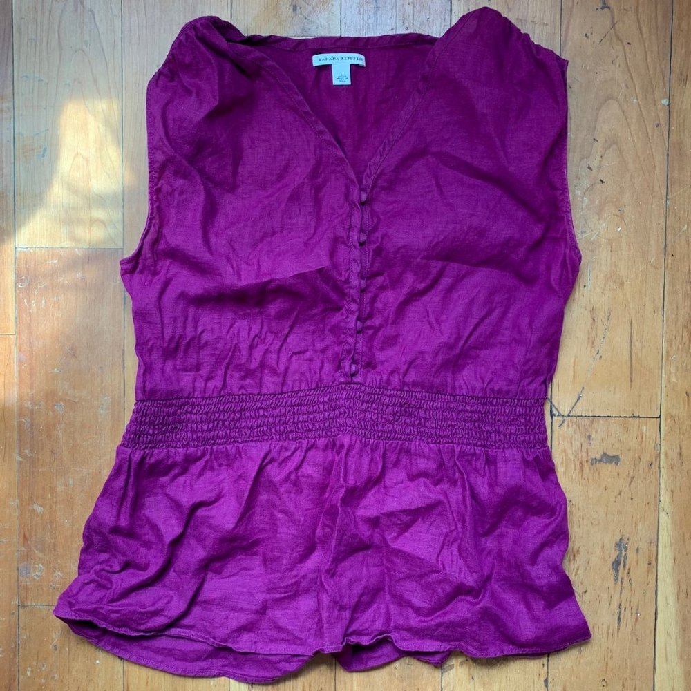 Banana Republic Sleeveless Linen Blouse